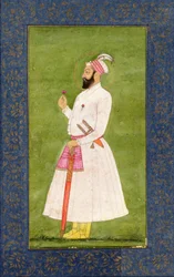 Emperador Mughal Badahur Shah (1707-12) del Gran Álbum Clive